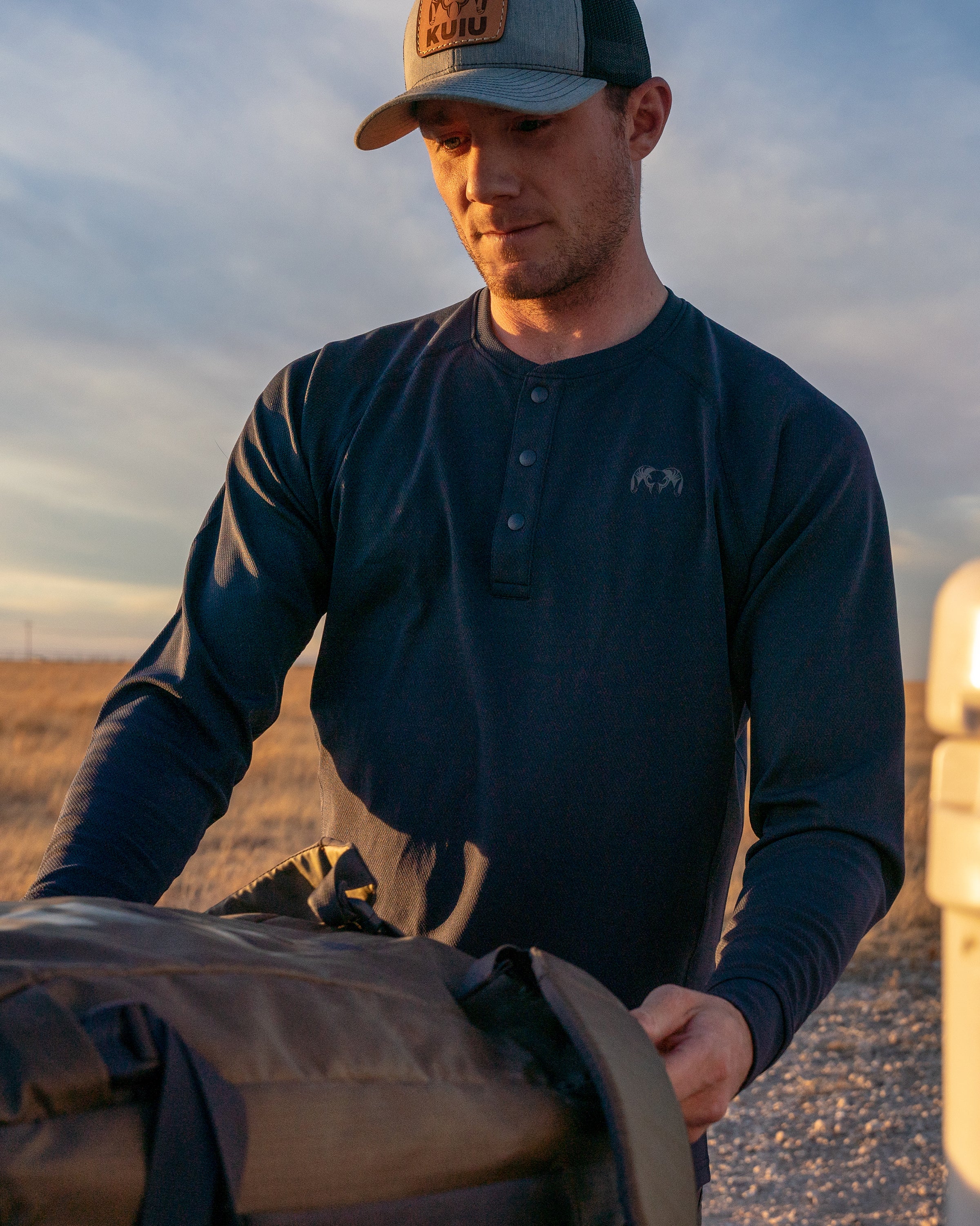 PRO Merino 200 Henley | Ash - Image 4